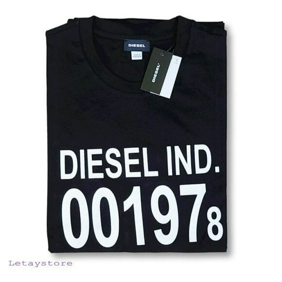 NWT Diesel Diego Maglietta Tee Logo Graphic Print Cotton T-Shirt - Picture 3 of 3